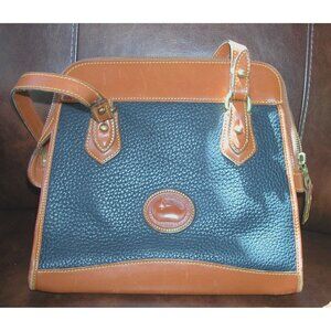 Dooney & Bourke Pebbled Leather Satchel Bag With Adjustable Strap